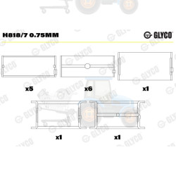 Cuzineti, arbore cotit GLYCO - H818/7 0.75MM