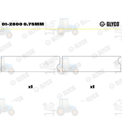 Cuzineti biela GLYCO - 01-2800 0.75MM