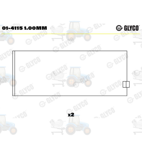 Cuzineti biela GLYCO - 01-4115 1.00MM