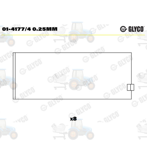 Cuzineti biela GLYCO - 01-4177/4 0.25MM