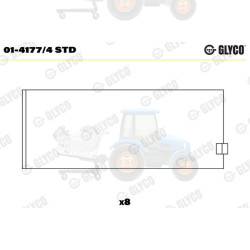 Cuzineti biela GLYCO - 01-4177/4 STD