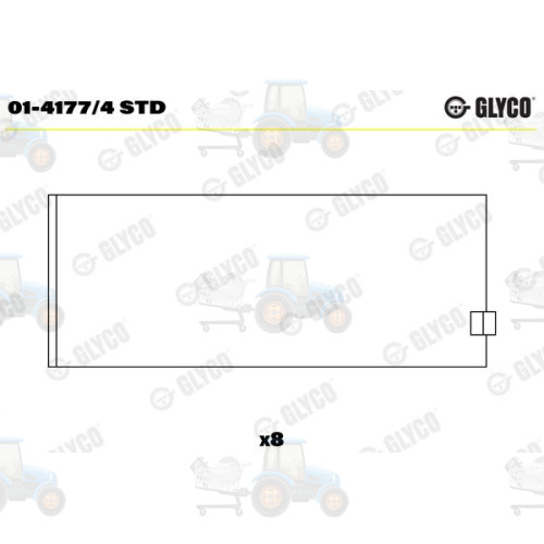 Cuzineti biela GLYCO - 01-4177/4 STD