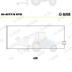 Cuzineti biela GLYCO - 01-4177/6 STD