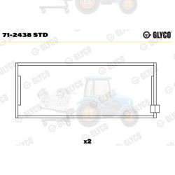 Cuzineti biela GLYCO - 71-2438 STD