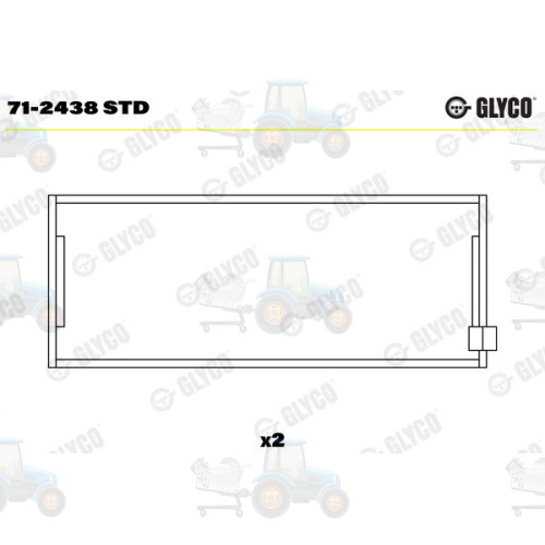 Cuzineti biela GLYCO - 71-2438 STD