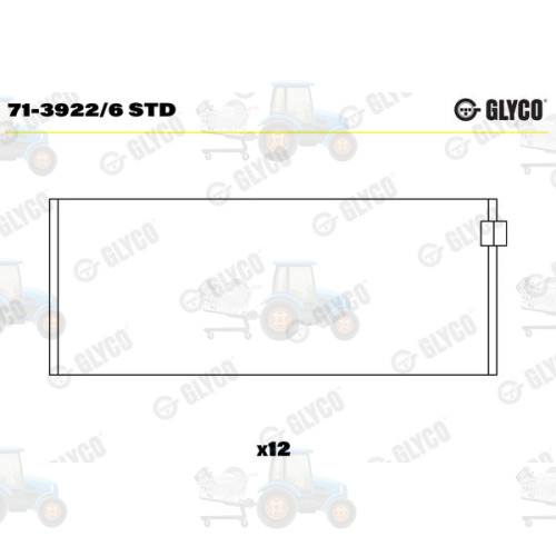 Cuzineti biela GLYCO - 71-3922/6 STD