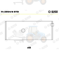 Cuzineti biela GLYCO - 71-3964/6 STD