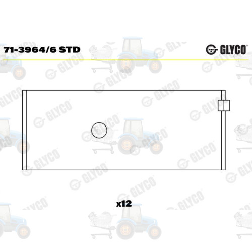 Cuzineti biela GLYCO - 71-3964/6 STD