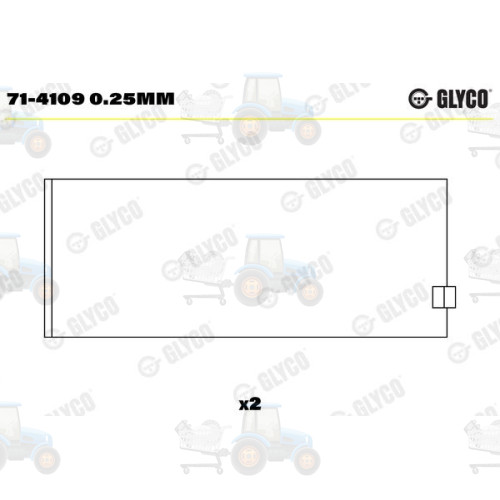 Cuzineti biela GLYCO - 71-4109 0.25MM