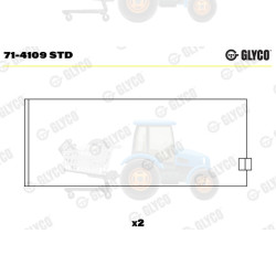 Cuzineti biela GLYCO - 71-4109 STD