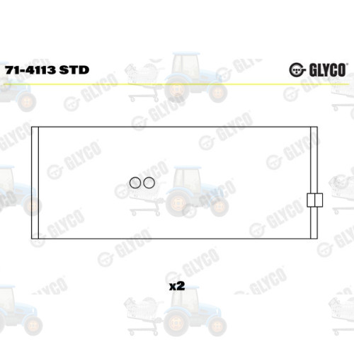 Cuzineti biela GLYCO - 71-4113 STD