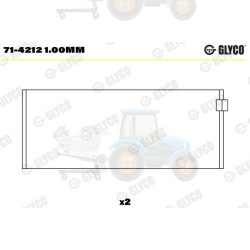 Cuzineti biela GLYCO - 71-4212 1.00MM