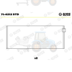 Cuzineti biela GLYCO - 71-4212 STD