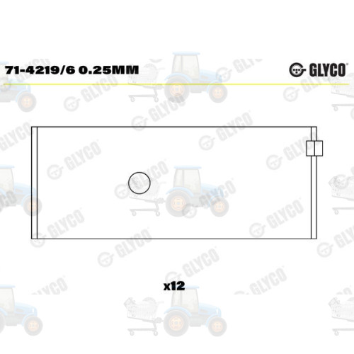 Cuzineti biela GLYCO - 71-4219/6 0.25MM