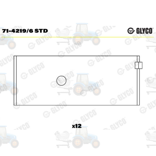 Cuzineti biela GLYCO - 71-4219/6 STD