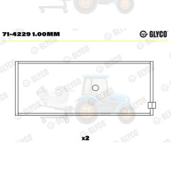 Cuzineti biela GLYCO - 71-4229 1.00MM