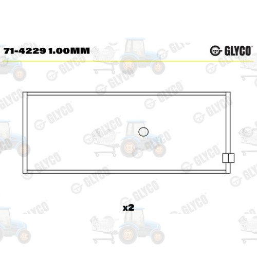 Cuzineti biela GLYCO - 71-4229 1.00MM