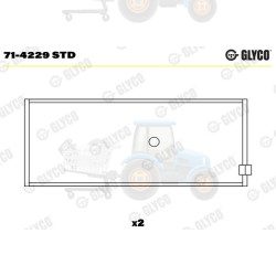 Cuzineti biela GLYCO - 71-4229 STD