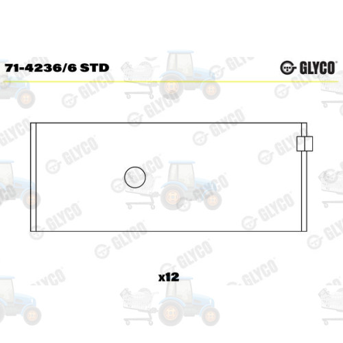 Cuzineti biela GLYCO - 71-4236/6 STD