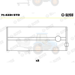 Cuzineti biela GLYCO - 71-4281 STD