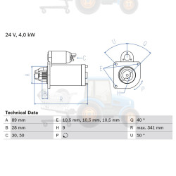 Demaror BOSCH - 0.986.011.270