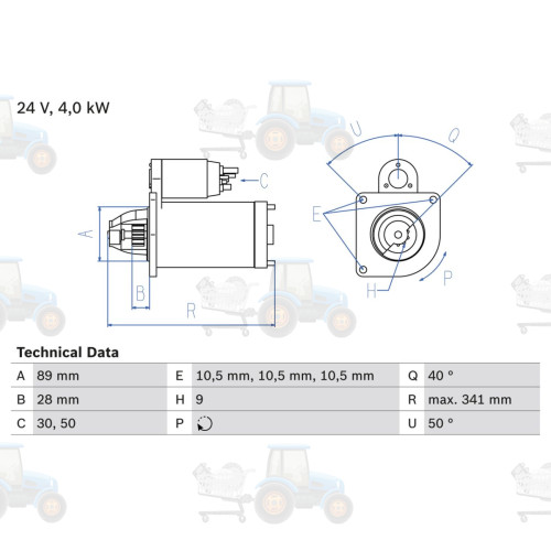 Demaror BOSCH - 0.986.011.270