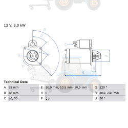 Demaror BOSCH - 0.986.013.480