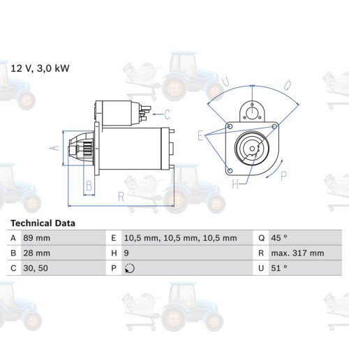 Demaror BOSCH - 0.986.019.020