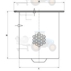 Filtru, aer comprimat MANN-FILTER - LE 17 005 X