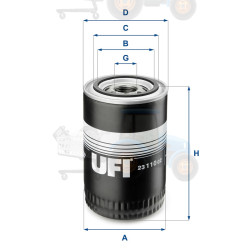 Filtru ulei UFI - 23.110.02