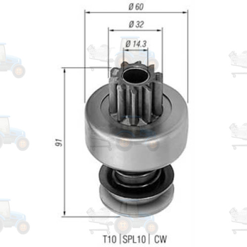 Pinion electromotor MAGNETI MARELLI - 940113020196