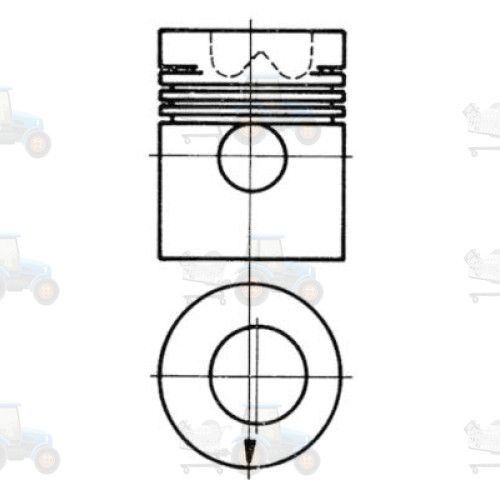 Piston KOLBENSCHMIDT - 93175600