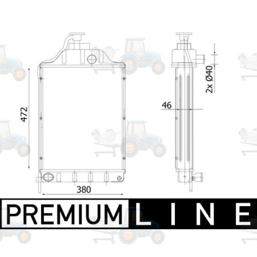 Radiator, racire motor MAHLE - CR 2303 000P