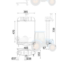 Radiator, racire motor MAHLE - CR 2414 000P