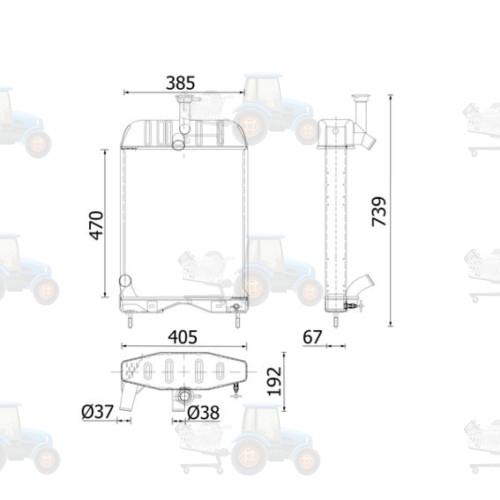 Radiator, racire motor MAHLE - CR 2414 000P