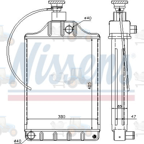 Radiator, racire motor NISSENS - 62254