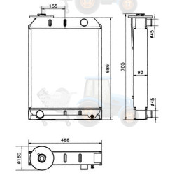 Radiator, racire motor NRF - 52188