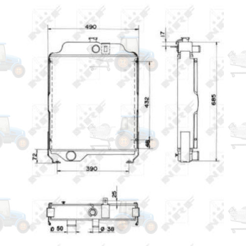 Radiator, racire motor NRF - 52200