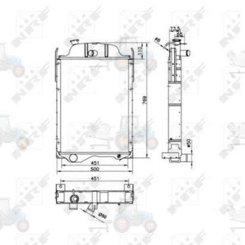 Radiator, racire motor NRF - 52254