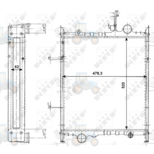 Radiator, racire motor NRF - 523373