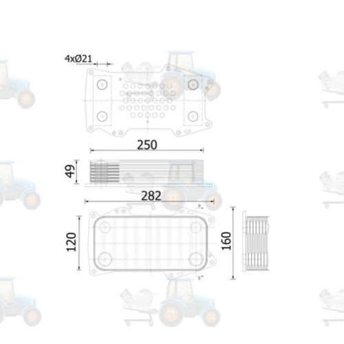 Radiator ulei, ulei motor MAHLE - CLC 302 000S