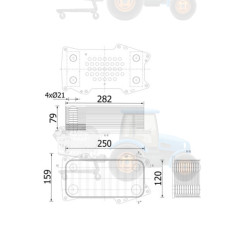 Radiator ulei, ulei motor MAHLE - CLC 304 000S