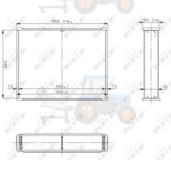 Retea radiator, racire motor NRF - 37066