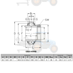 Rulmenti cu auto-reglare NKE - GE65-KRRB