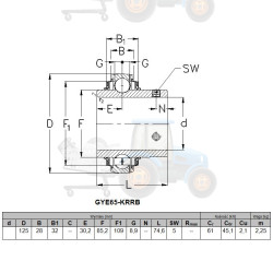 Rulmenti cu auto-reglare NKE - GYE65-KRRB