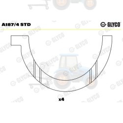 Saiba distantier, arbore cotit GLYCO - A187/4 STD