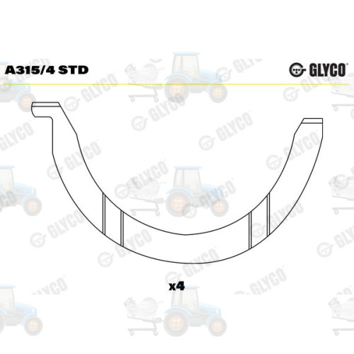 Saiba distantier, arbore cotit GLYCO - A315/4 STD