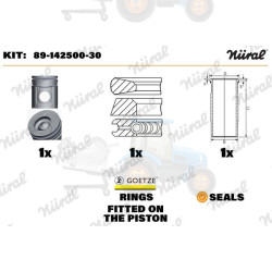 Set raparatii, piston/bucsa cursa cilindru NURAL - 89-142500-30