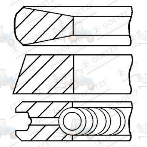 Set segmenti piston GOETZE - 08-103200-00