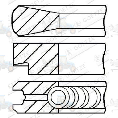 Set segmenti piston GOETZE - 08-103908-00